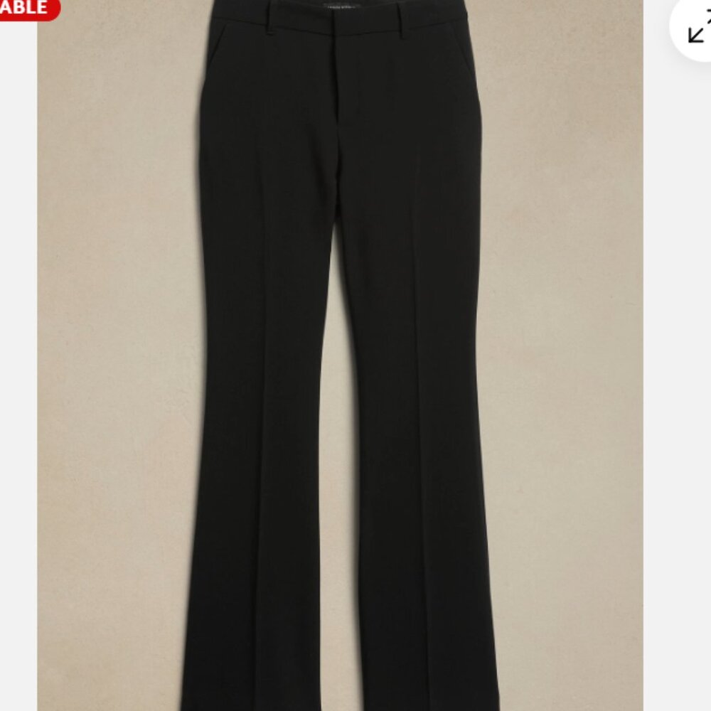 Banana Republic High Rise Bootcut Fit Black Pants Trousers Size 4P - Picture 3 of 9
